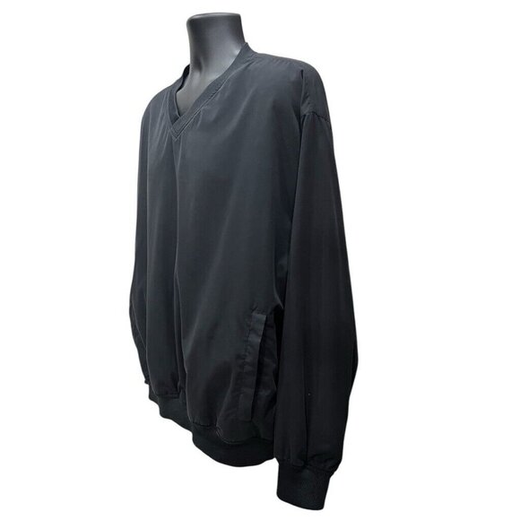 Cabela's Men's Pullover Windbreaker V-Neck Black Size Large Ultra‎ Soft Lined - Picture 4 of 7